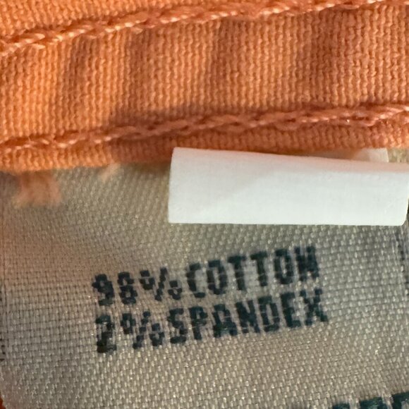 LL Bean Women's Size XS Petite Orange‎ Denim Button Up Jean Jacket - Picture 9 of 10